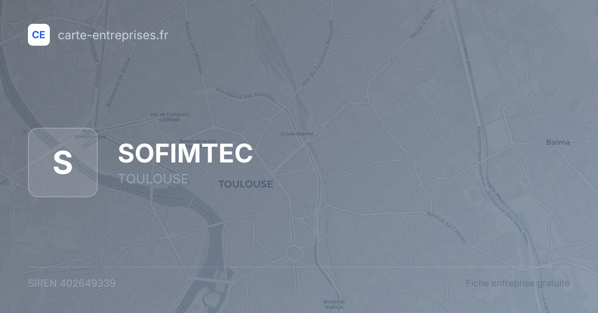 SOFIMTEC — 402649339 — fiche entreprise
