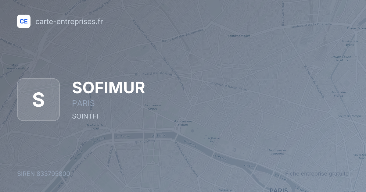 SOFIMUR — 833795800 — fiche entreprise