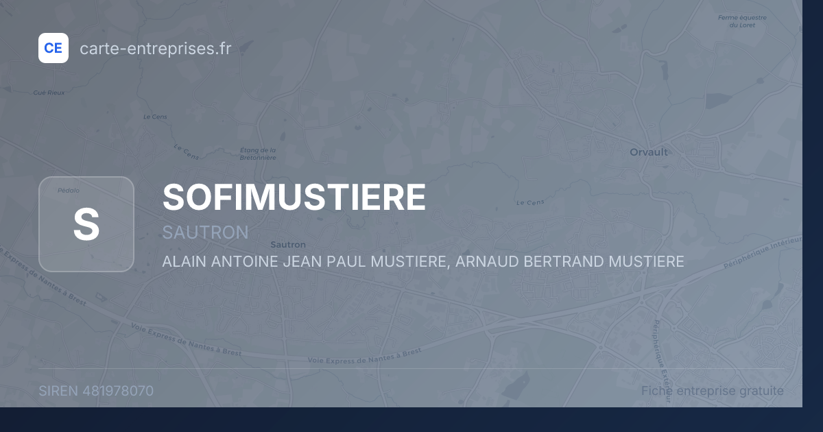 SOFIMUSTIERE — 481978070 — fiche entreprise
