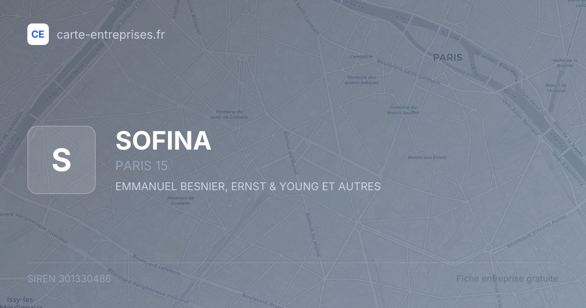 SOFINA — 301330486 — fiche entreprise