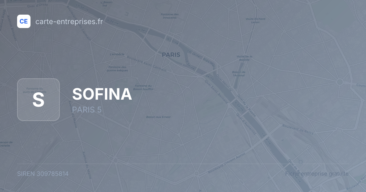SOFINA — 309785814 — fiche entreprise
