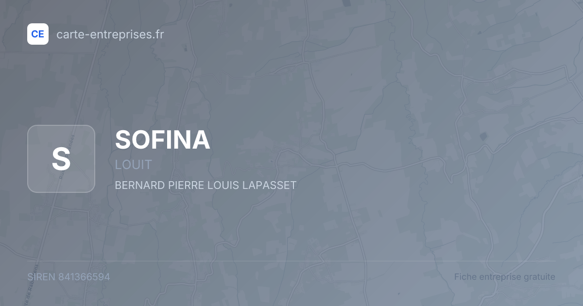 SOFINA — 841366594 — fiche entreprise