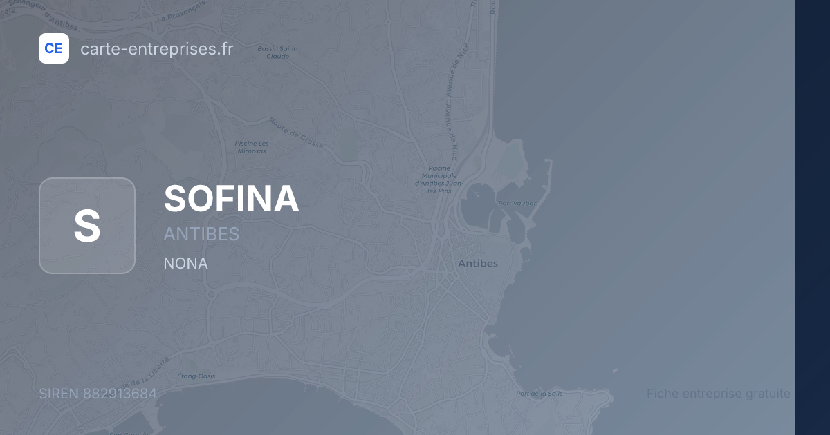 SOFINA — 882913684 — fiche entreprise