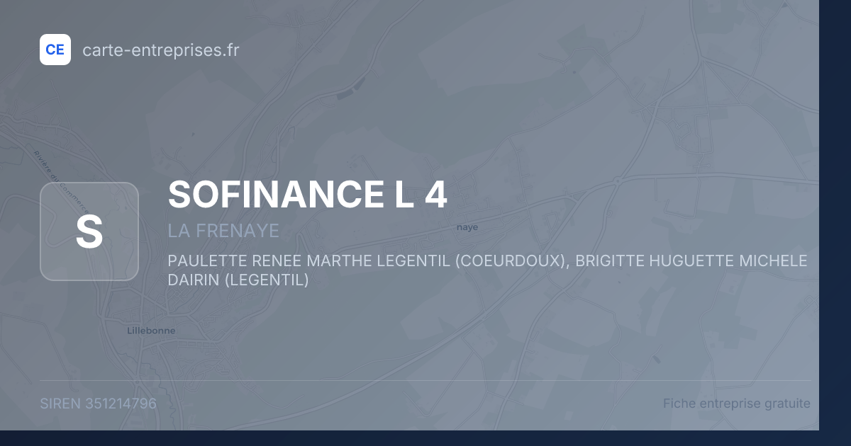 SOFINANCE L 4 — 351214796 — fiche entreprise