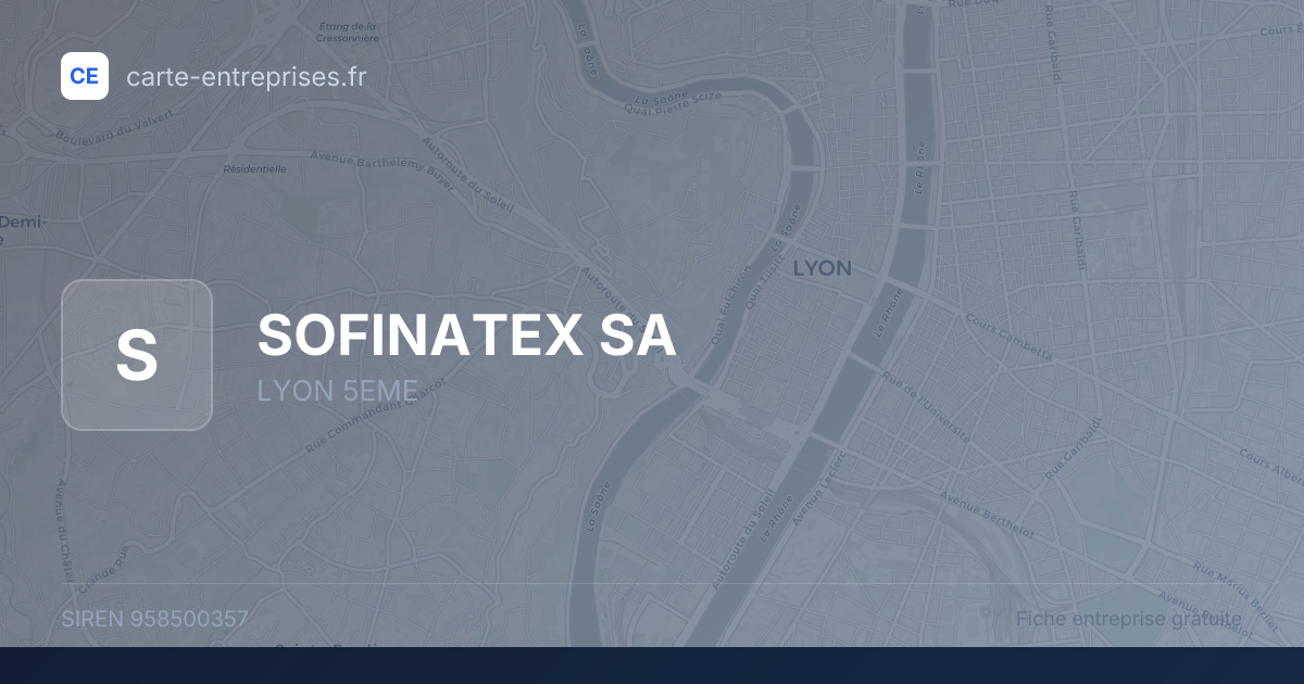 SOFINATEX SA — 958500357 — fiche entreprise