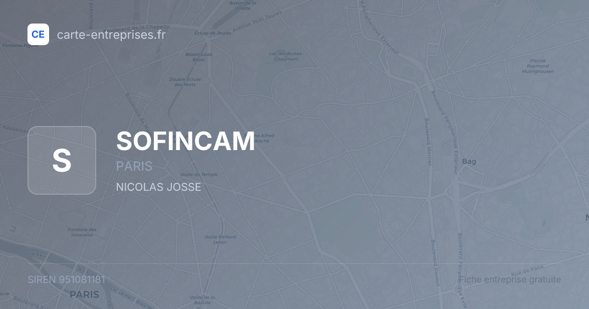 SOFINCAM — 951081181 — fiche entreprise
