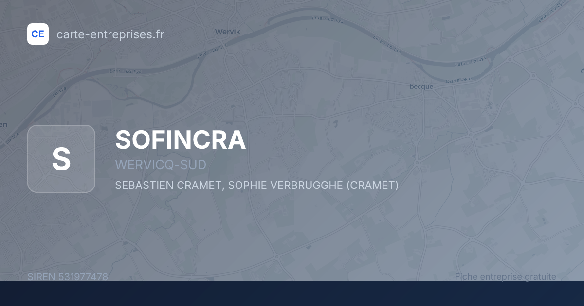 SOFINCRA — 531977478 — fiche entreprise
