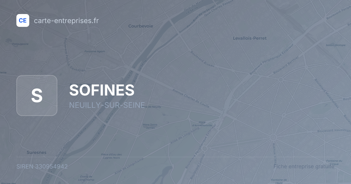 SOFINES — 330954942 — fiche entreprise