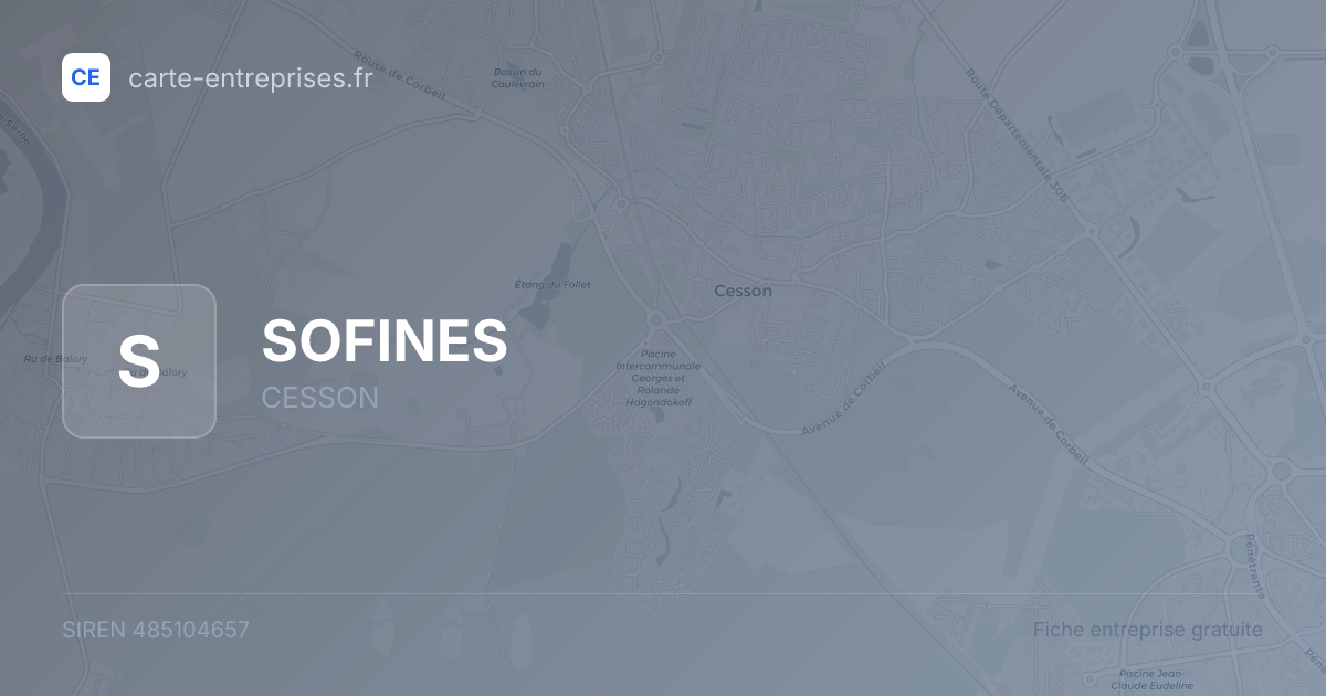 SOFINES — 485104657 — fiche entreprise