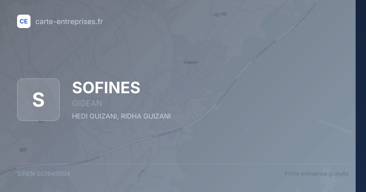 SOFINES — 507649994 — fiche entreprise