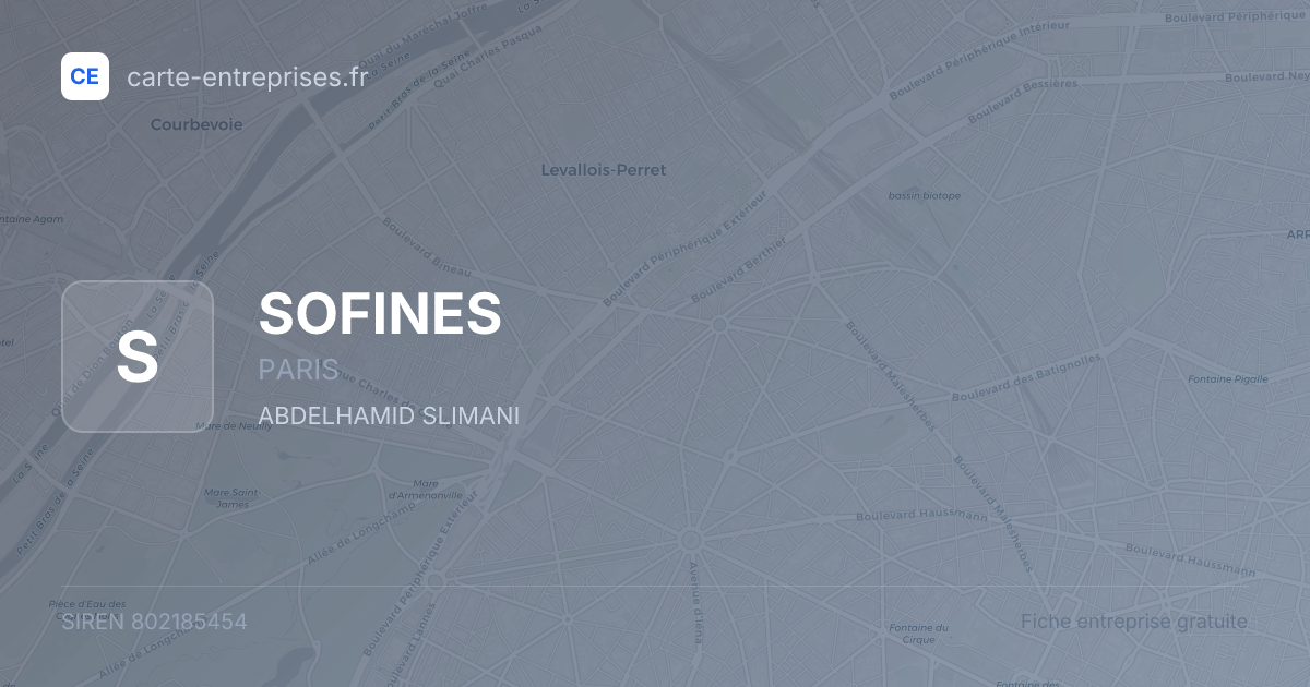 SOFINES — 802185454 — fiche entreprise