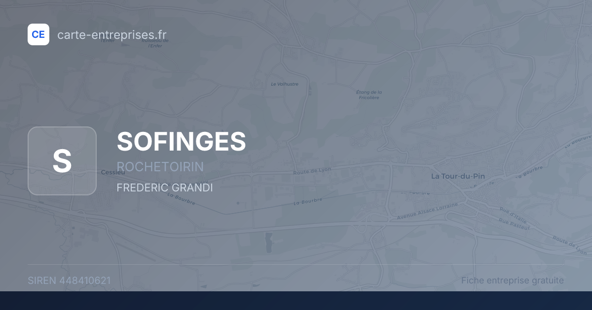 SOFINGES — 448410621 — fiche entreprise