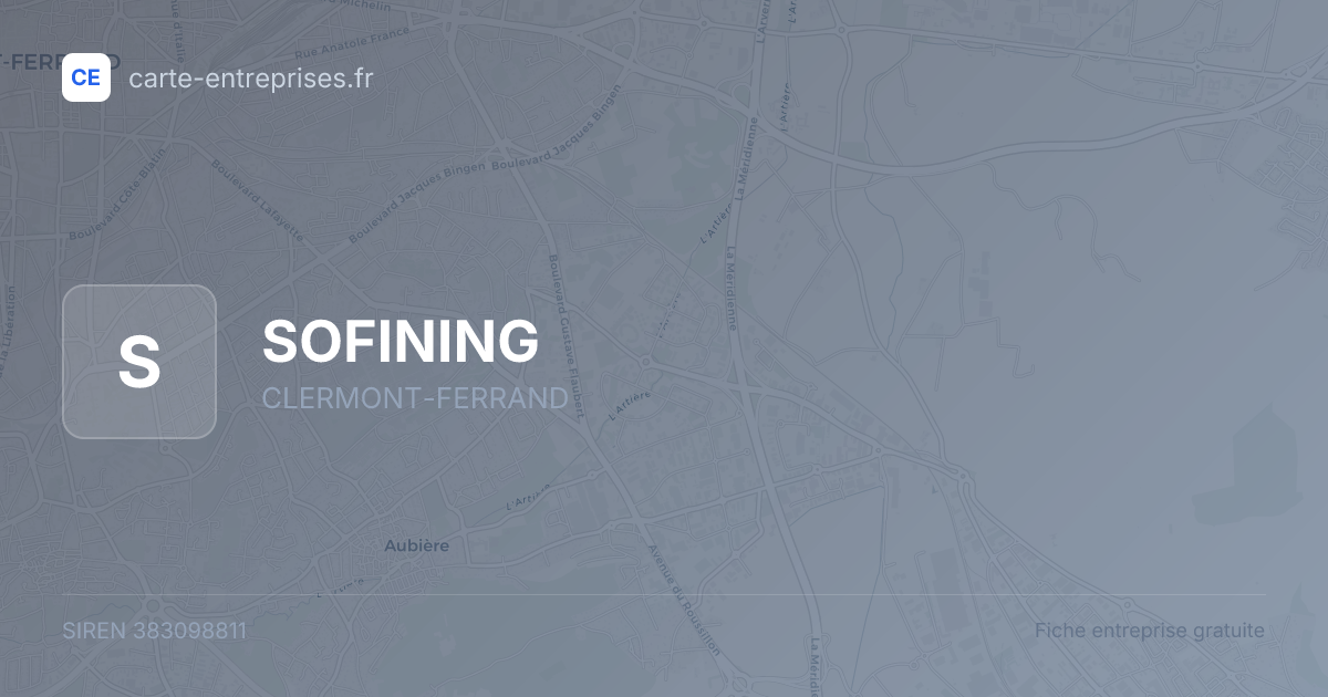 SOFINING — 383098811 — fiche entreprise