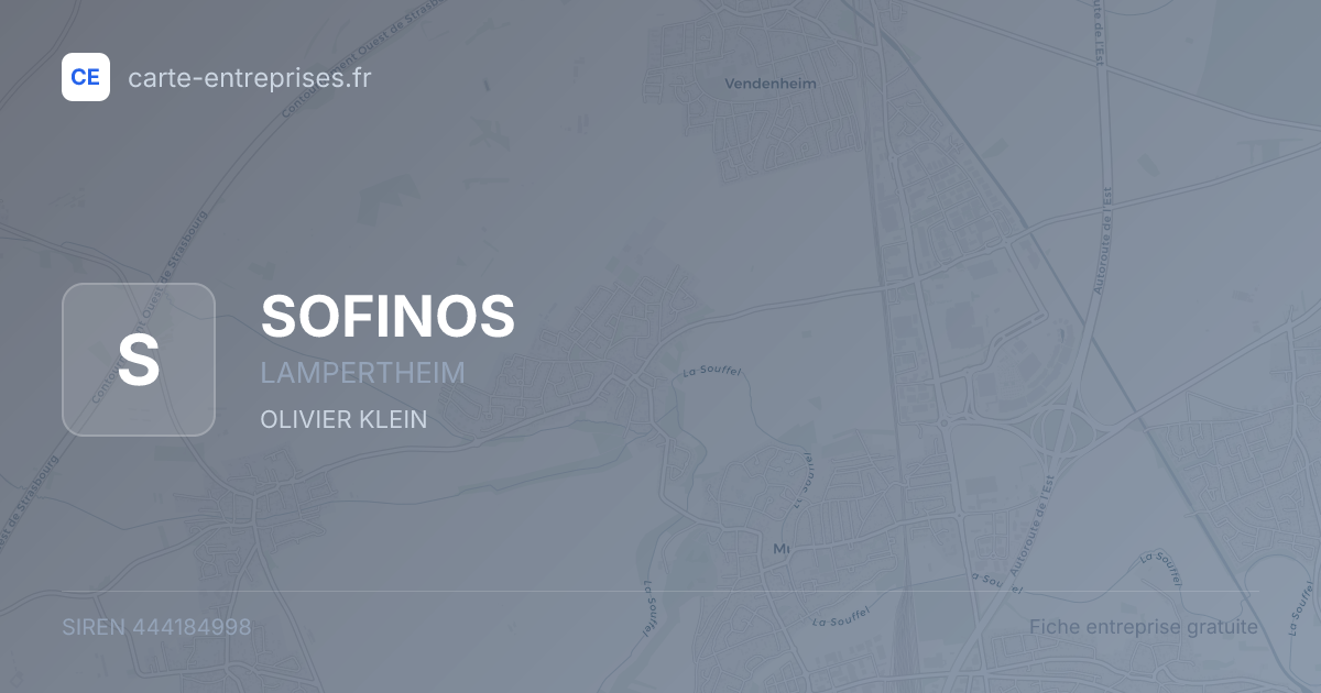SOFINOS — 444184998 — fiche entreprise