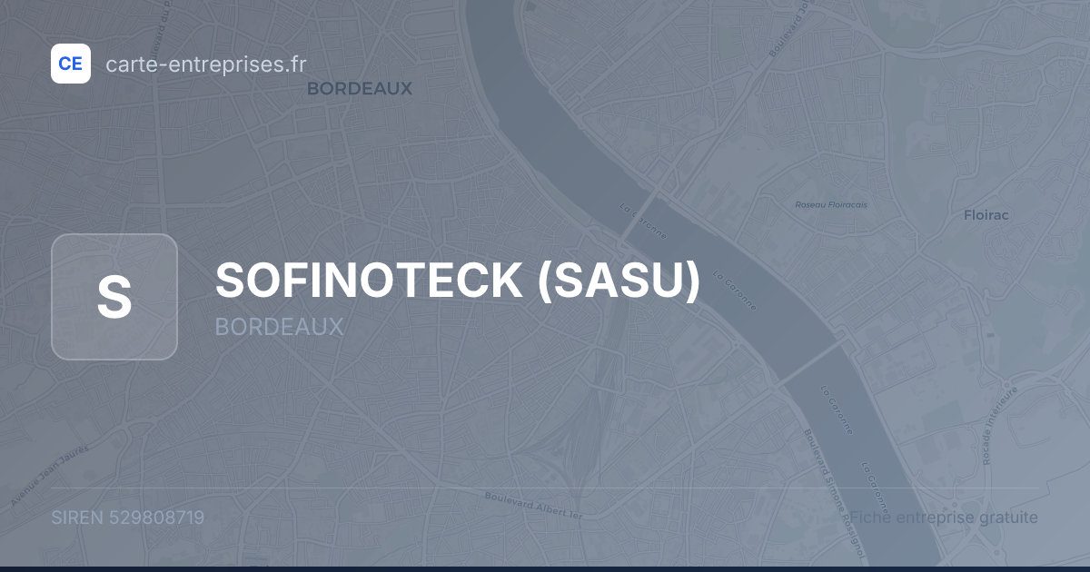 SOFINOTECK (SASU) — 529808719 — fiche entreprise