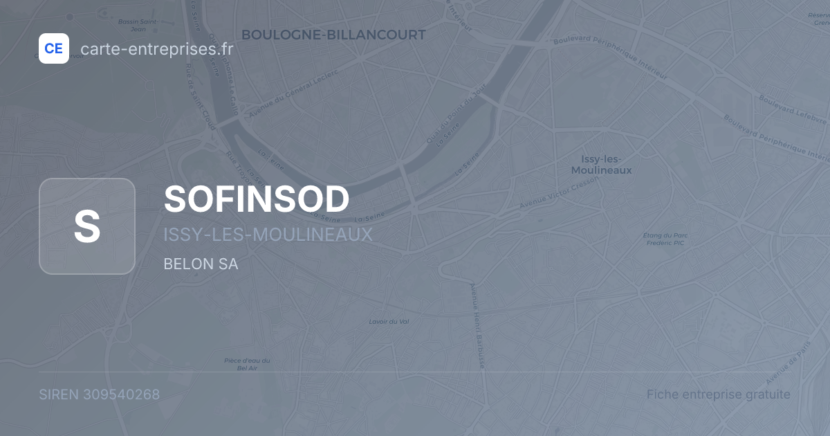 SOFINSOD — 309540268 — fiche entreprise