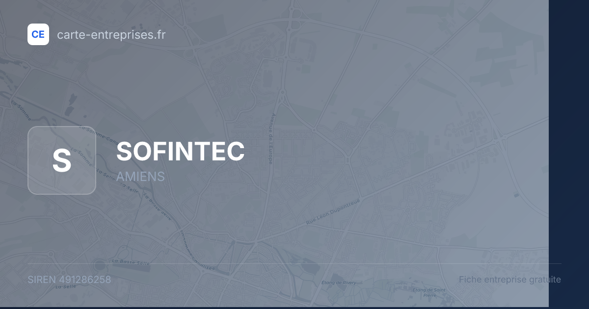 SOFINTEC — 491286258 — fiche entreprise