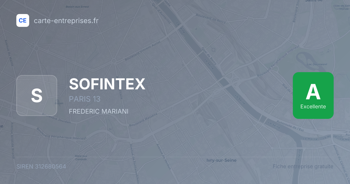 SOFINTEX — 312680564 — fiche entreprise