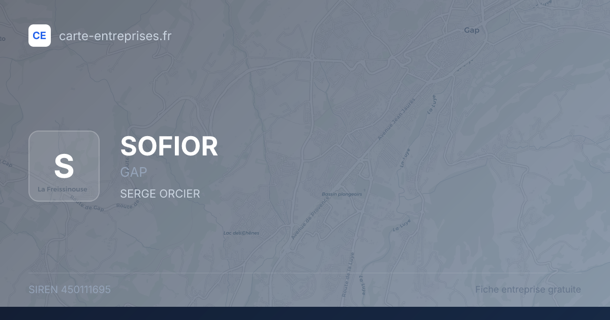 SOFIOR — 450111695 — fiche entreprise