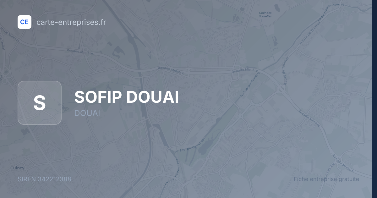 SOFIP DOUAI — 342212388 — fiche entreprise