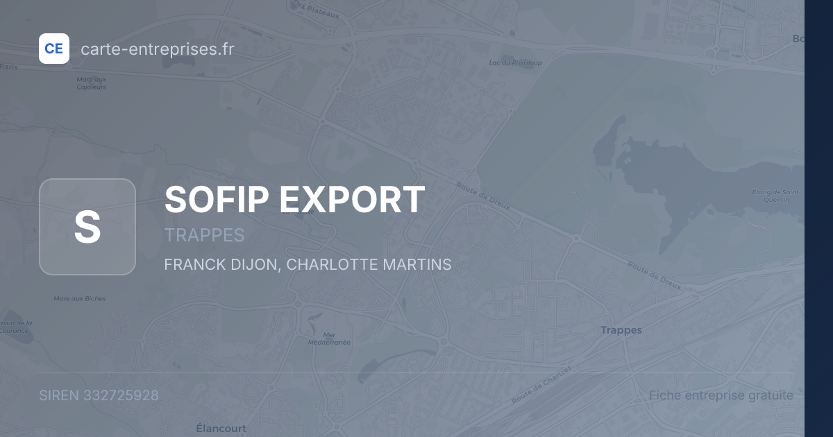SOFIP EXPORT — 332725928 — fiche entreprise