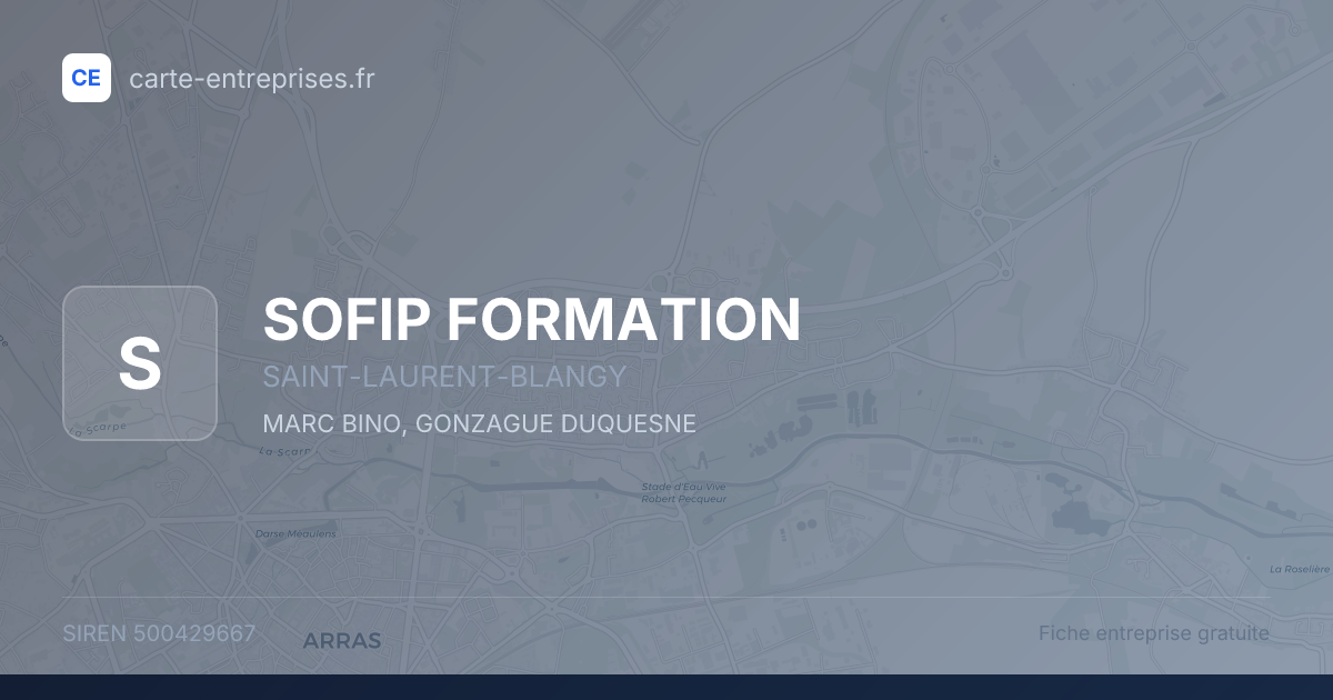 SOFIP FORMATION — 500429667 — fiche entreprise