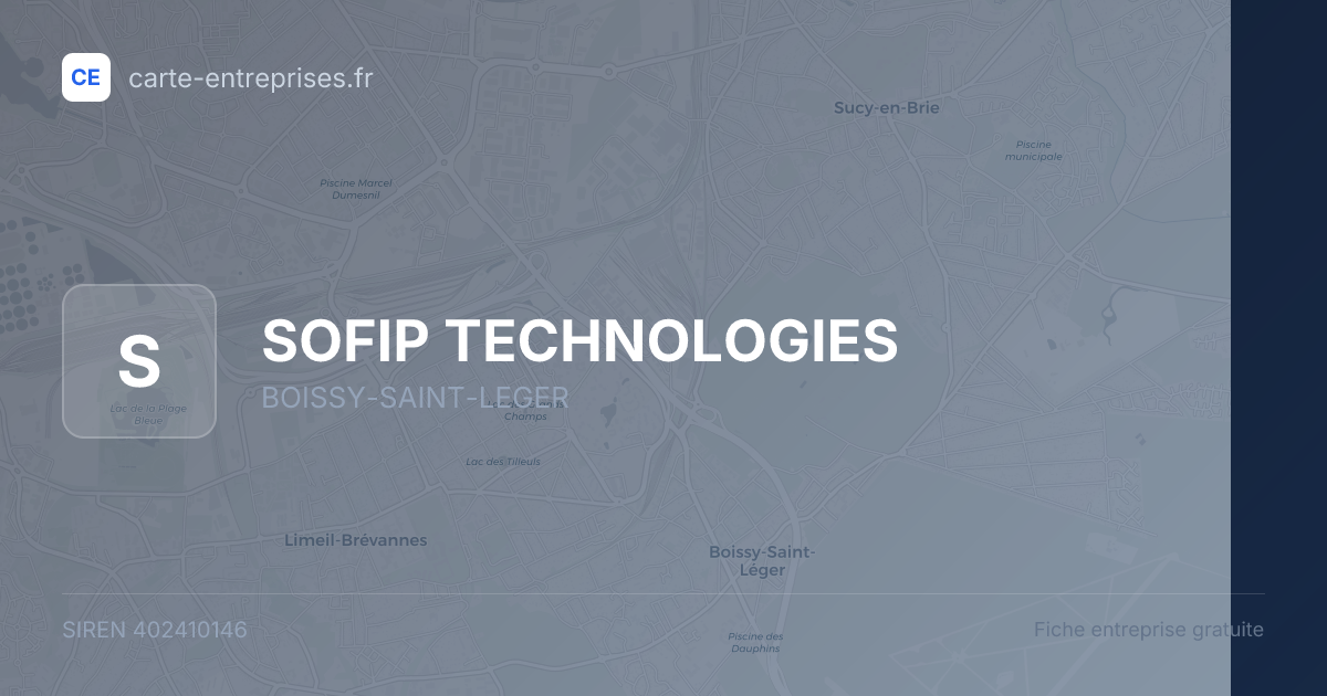 SOFIP TECHNOLOGIES — 402410146 — fiche entreprise