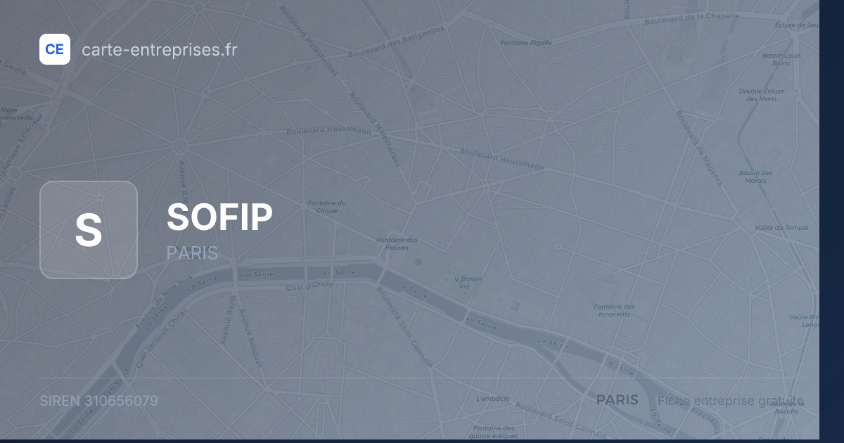 SOFIP — 310656079 — fiche entreprise