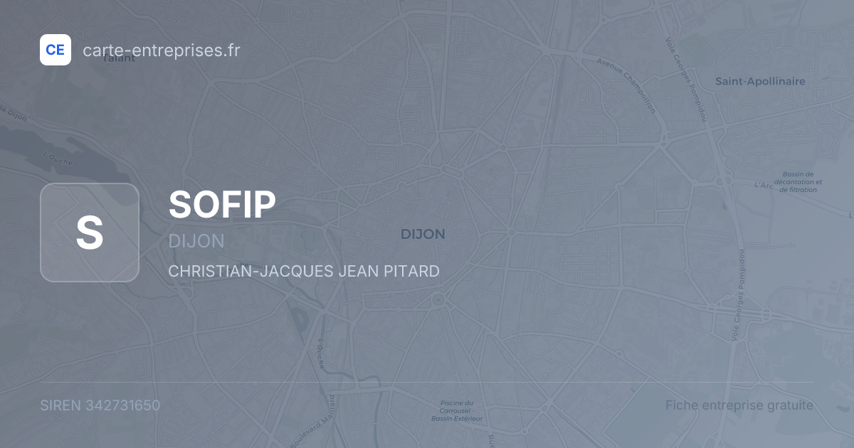 SOFIP — 342731650 — fiche entreprise