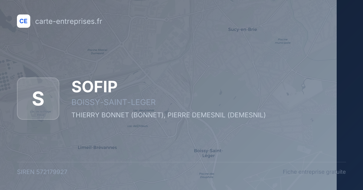 SOFIP — 572179927 — fiche entreprise