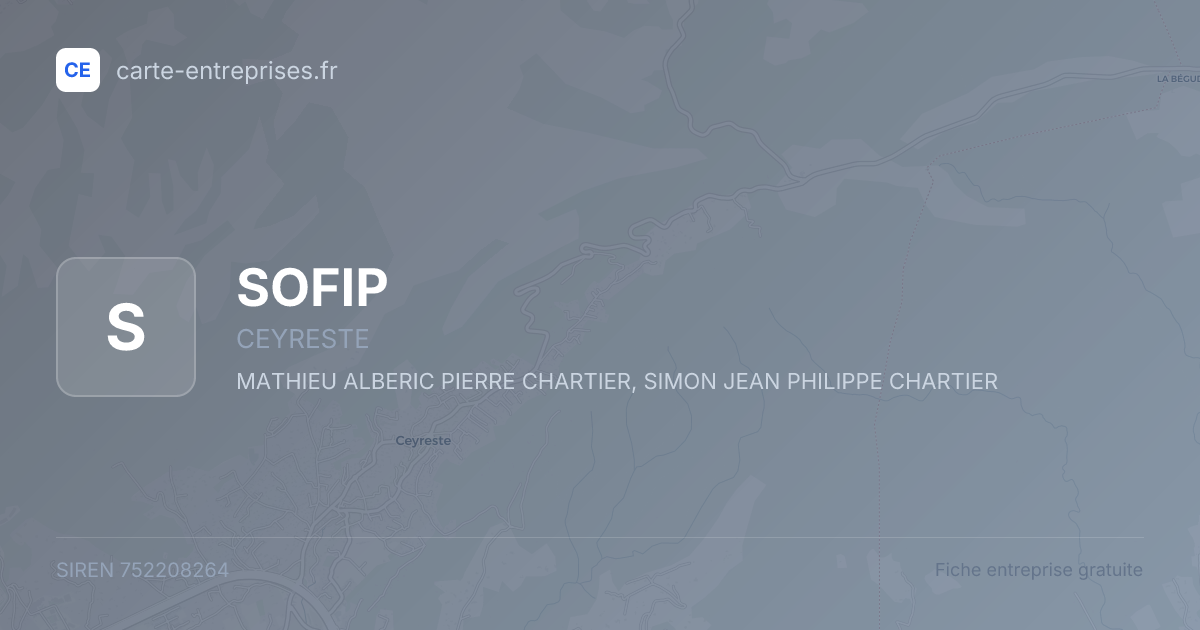 SOFIP — 752208264 — fiche entreprise