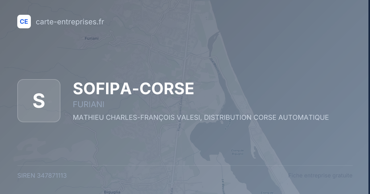 SOFIPA-CORSE — 347871113 — fiche entreprise