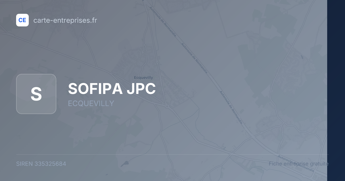 SOFIPA JPC — 335325684 — fiche entreprise