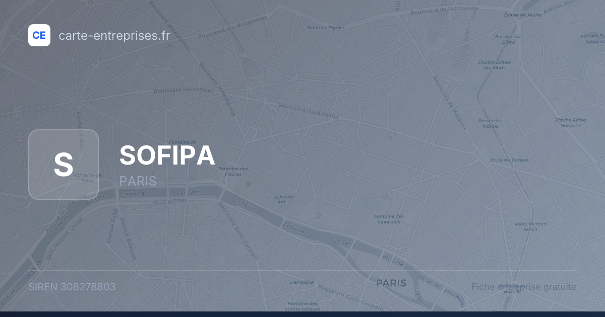 SOFIPA — 308278803 — fiche entreprise