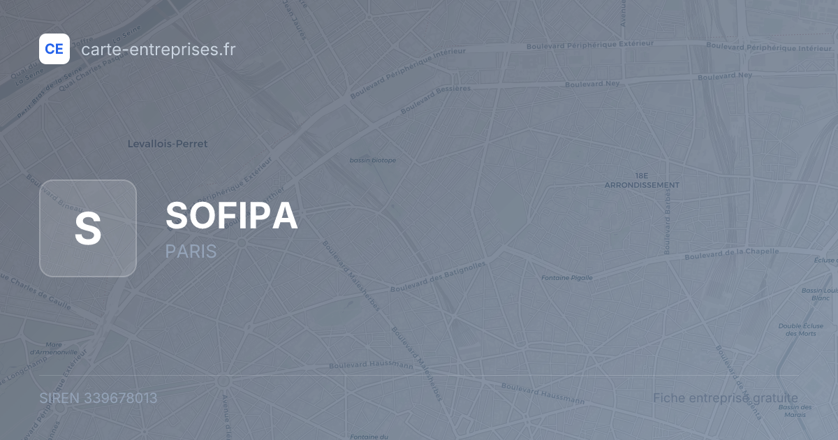 SOFIPA — 339678013 — fiche entreprise