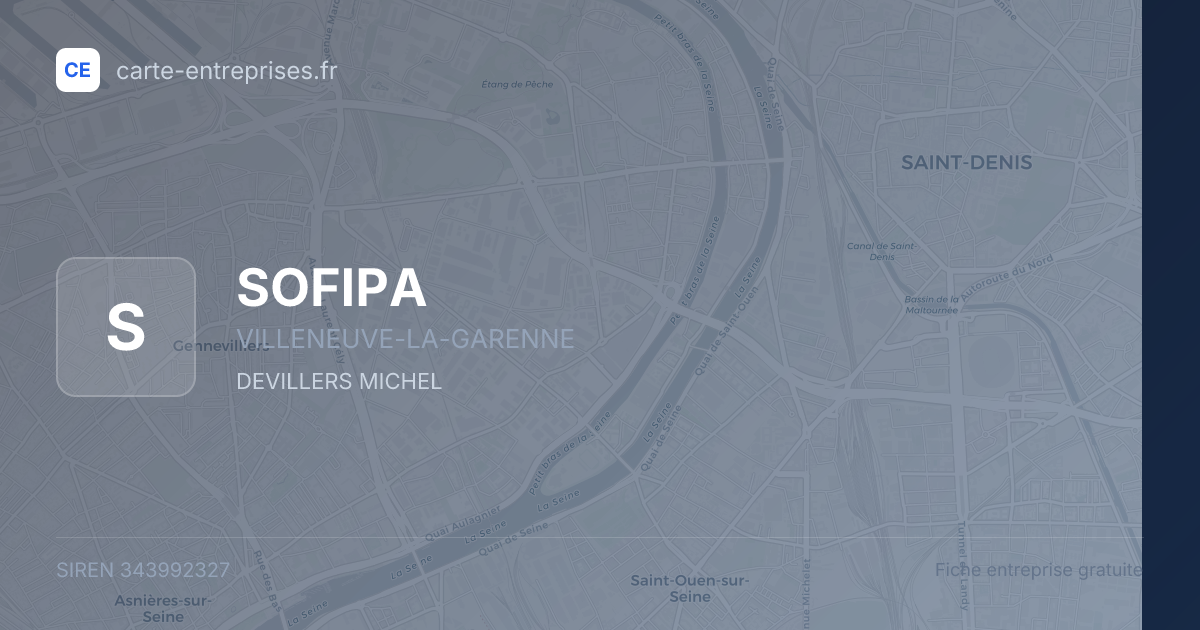 SOFIPA — 343992327 — fiche entreprise
