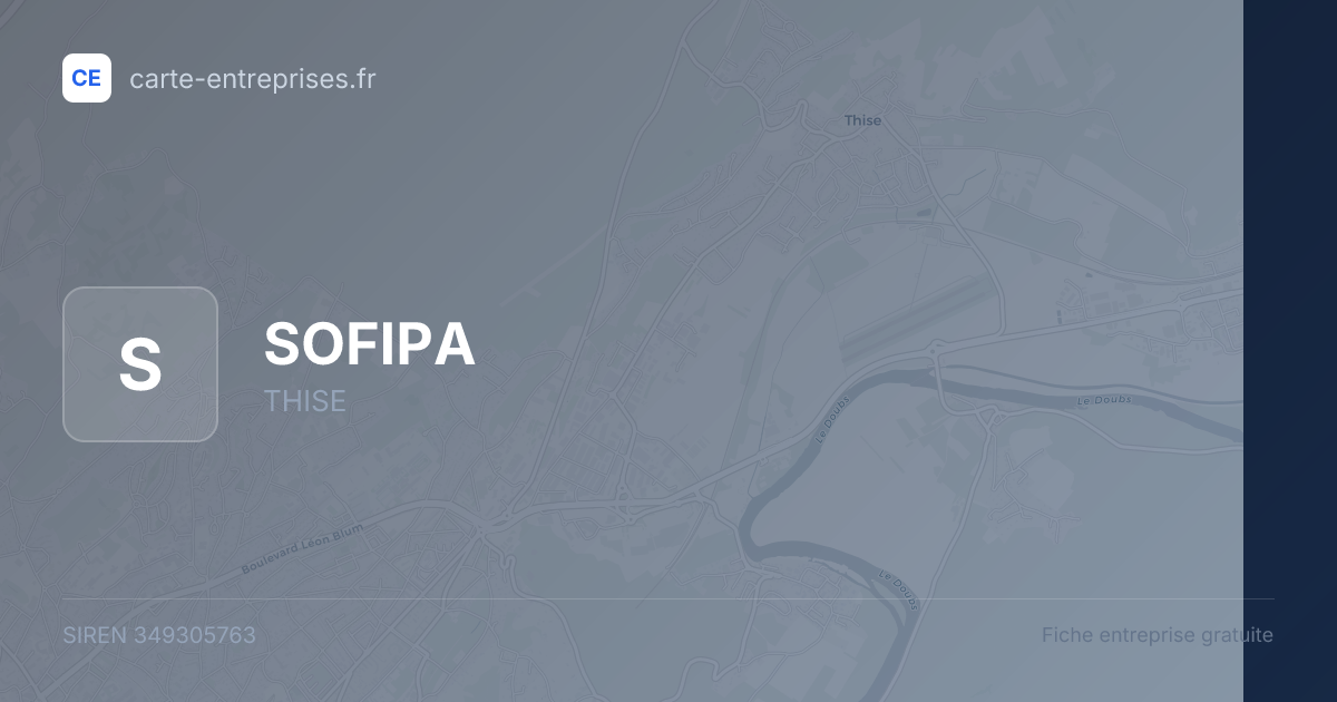 SOFIPA — 349305763 — fiche entreprise