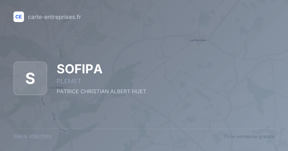 SOFIPA — 413611153 — fiche entreprise
