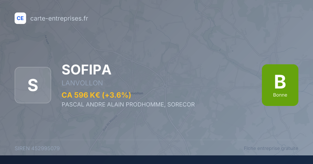 SOFIPA — 452995079 — fiche entreprise
