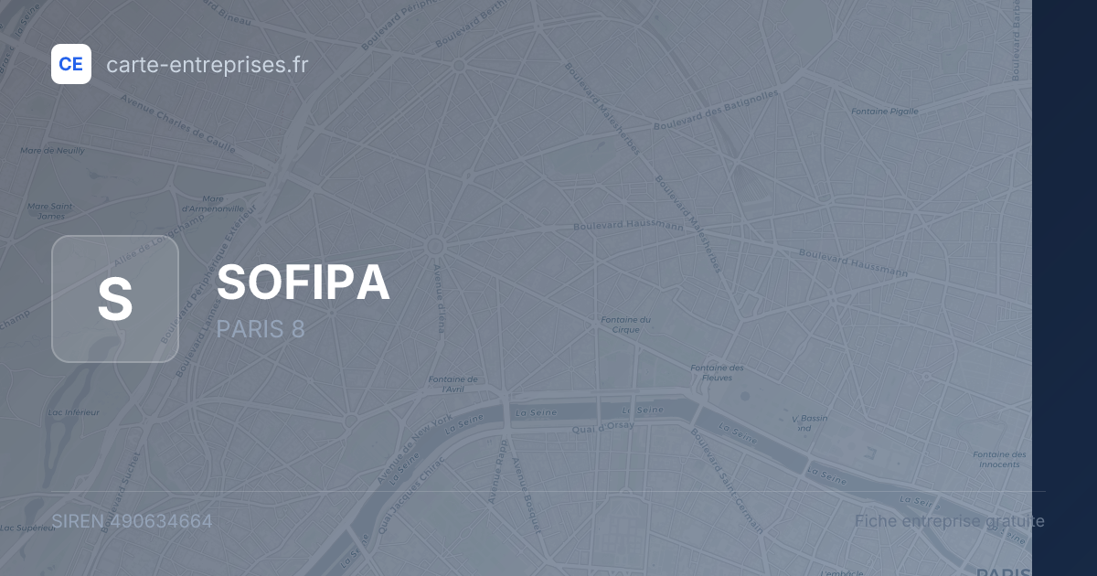SOFIPA — 490634664 — fiche entreprise