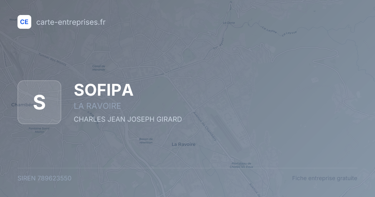 SOFIPA — 789623550 — fiche entreprise