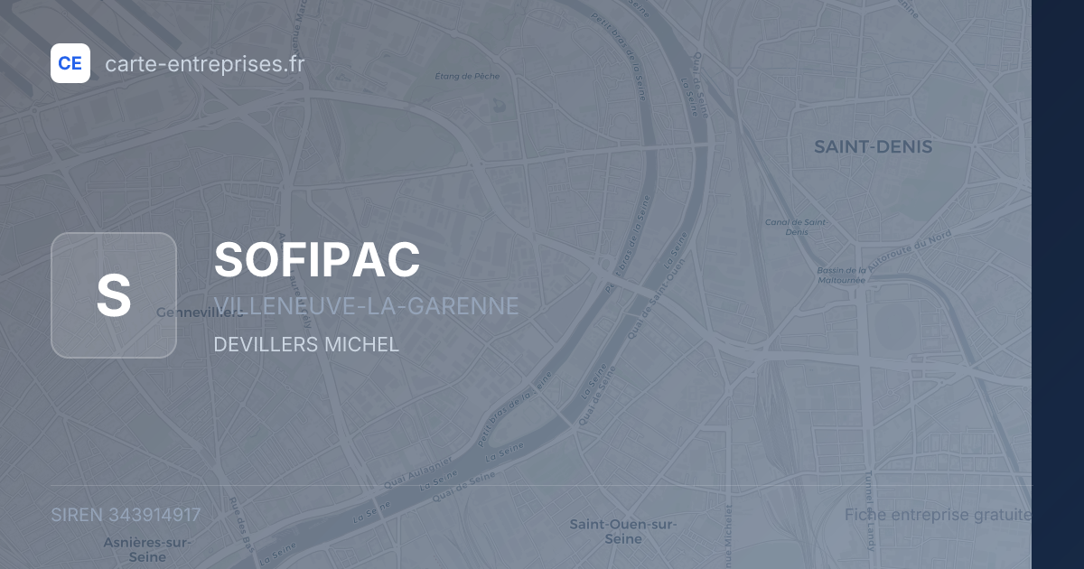 SOFIPAC — 343914917 — fiche entreprise