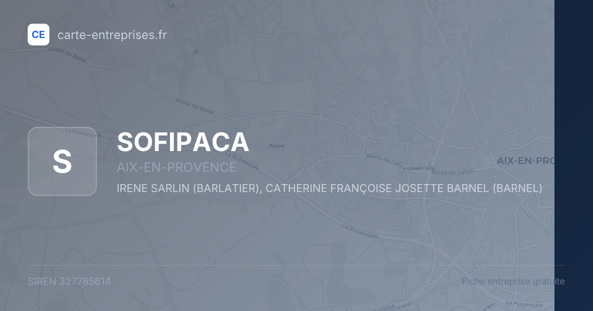 SOFIPACA — 327785614 — fiche entreprise