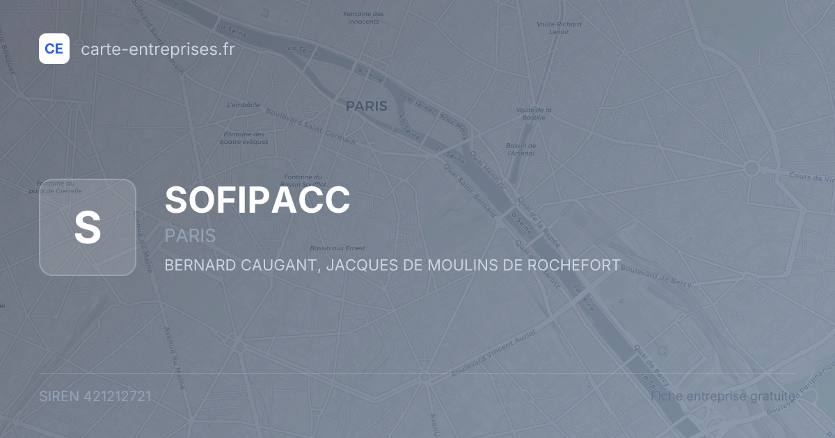 SOFIPACC — 421212721 — fiche entreprise