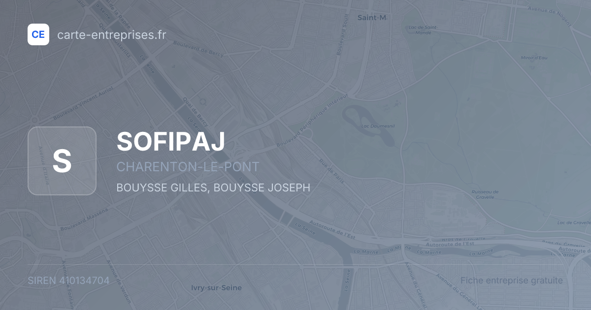 SOFIPAJ — 410134704 — fiche entreprise