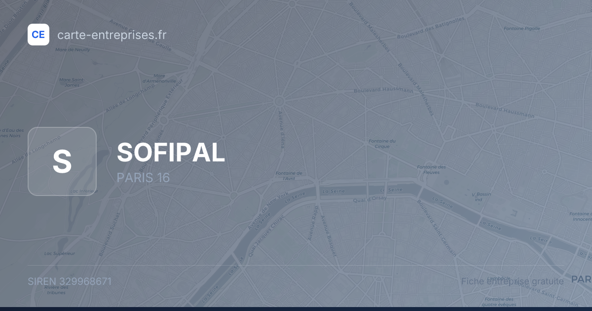 SOFIPAL — 329968671 — fiche entreprise