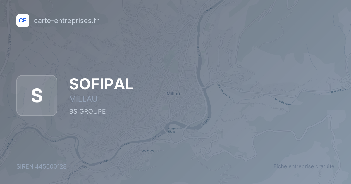 SOFIPAL — 445000128 — fiche entreprise