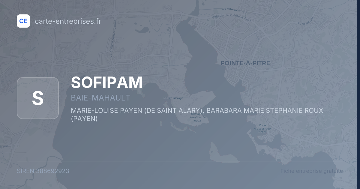 SOFIPAM — 388692923 — fiche entreprise