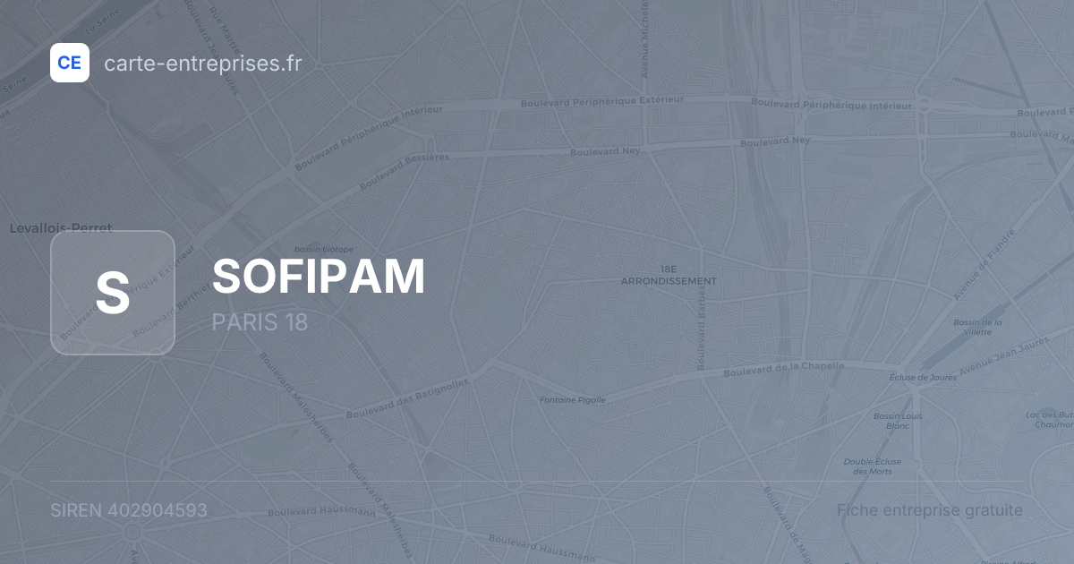 SOFIPAM — 402904593 — fiche entreprise
