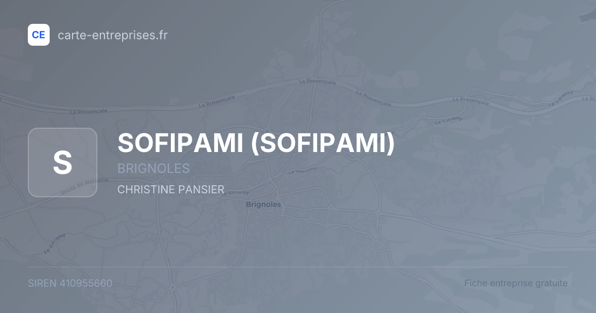 SOFIPAMI — 410955660 — fiche entreprise